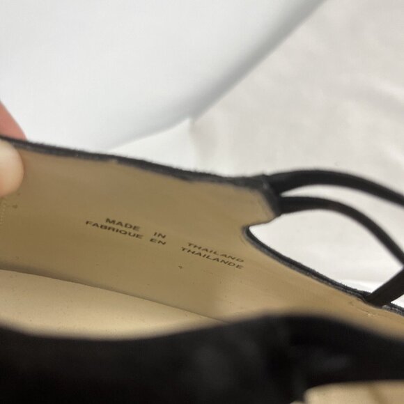 Career Moves Avila Vintage 90s Suede Ballerina Block Heel Shoes - Picture 8 of 14